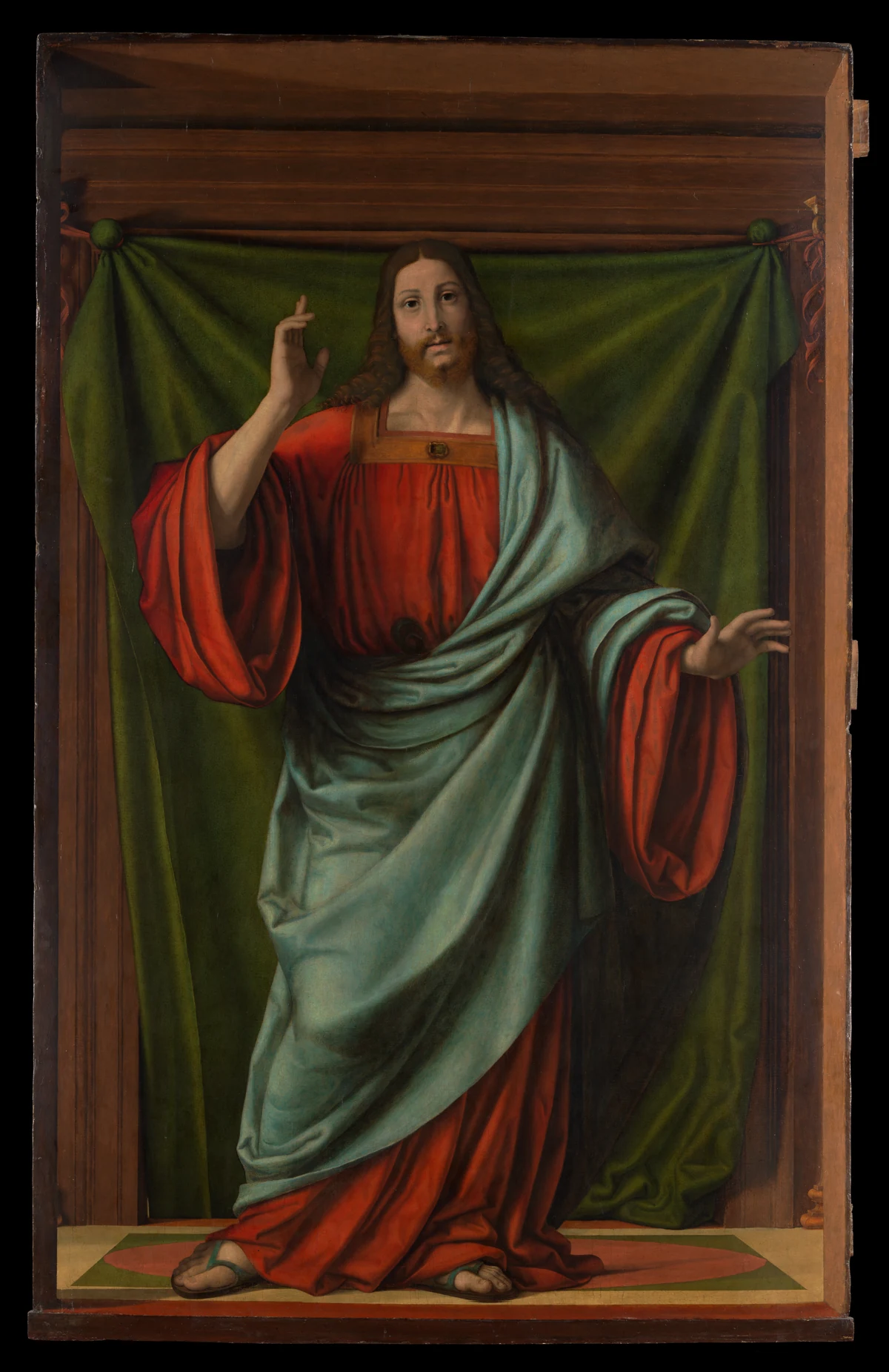 Christ raising his hand in blessing, by Andrea Solario
